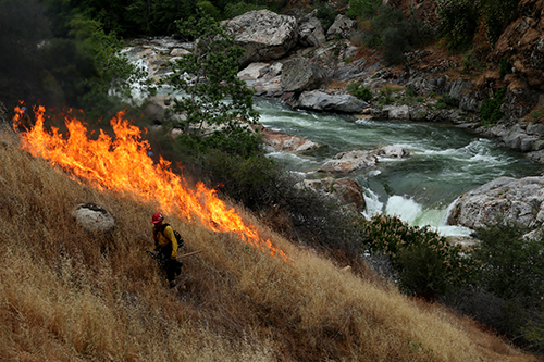 Ignitions on a steep slope