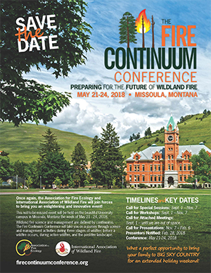 2018 Fire Continuum Conference flyer