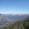 Mountainous landscape from high elevation